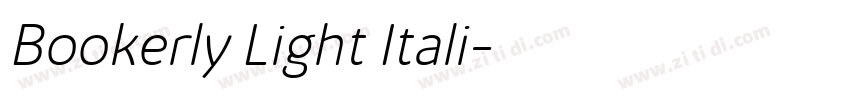Bookerly Light Itali字体转换